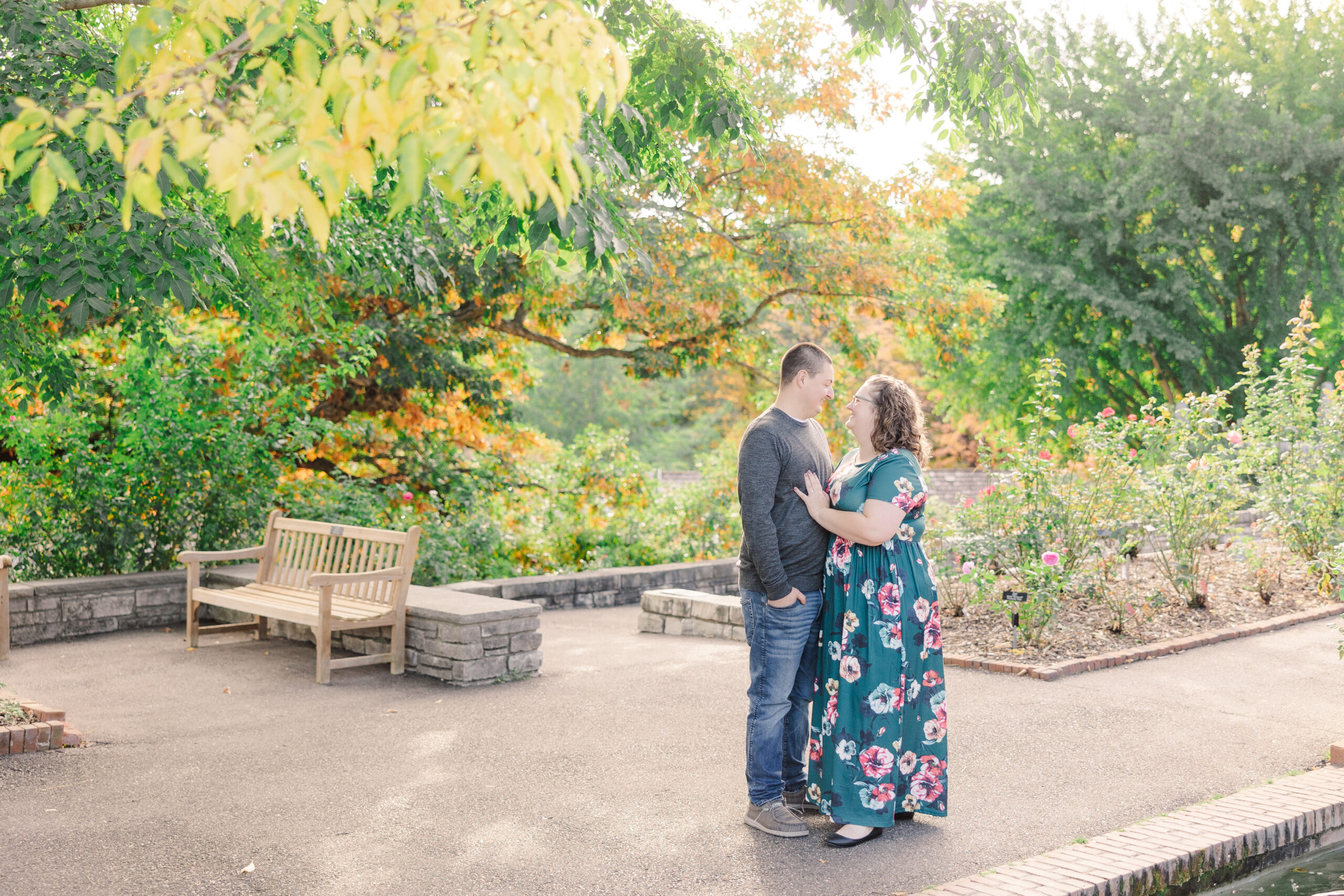 Kayla and Mason’s engagement session at the Minnesota Landscape Arboretum in Chaska MN, surrounded by vibrant fall colors.